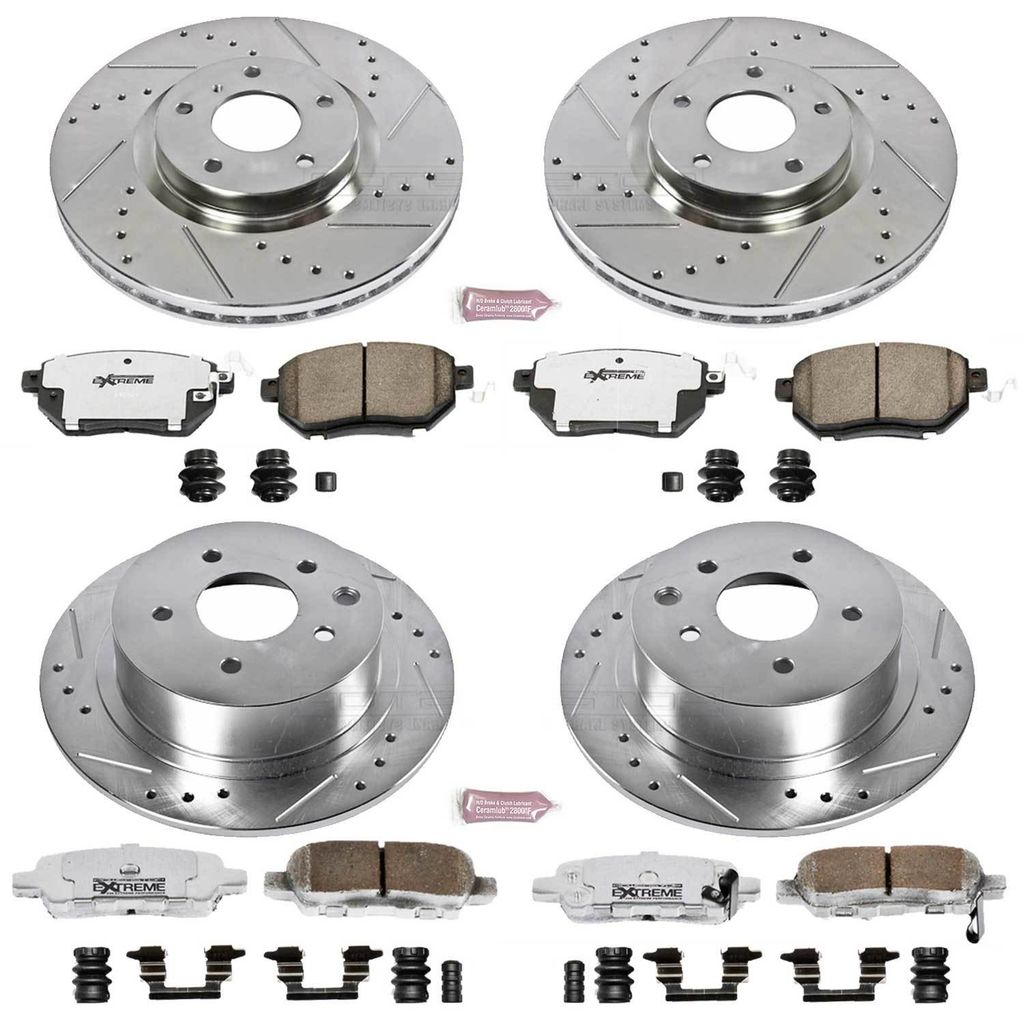 PowerStop K117-26 - Z26 Drilled and Slotted Brake Rotors and Pads Kit