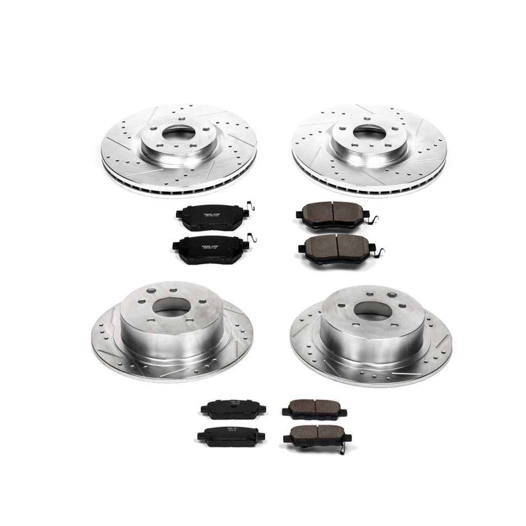 PowerStop K117 - Z23 Drilled and Slotted Brake Rotors and Pads Kit