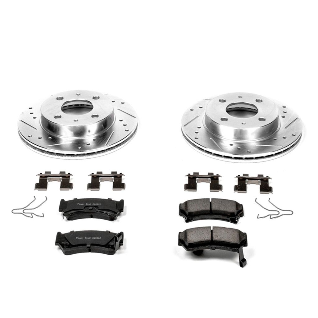 PowerStop K1170 - Z23 Drilled and Slotted Brake Rotors and Pads Kit