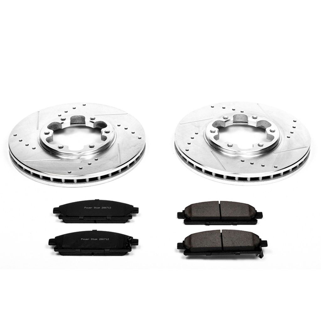PowerStop K1175 - Z23 Drilled and Slotted Brake Rotors and Pads Kit