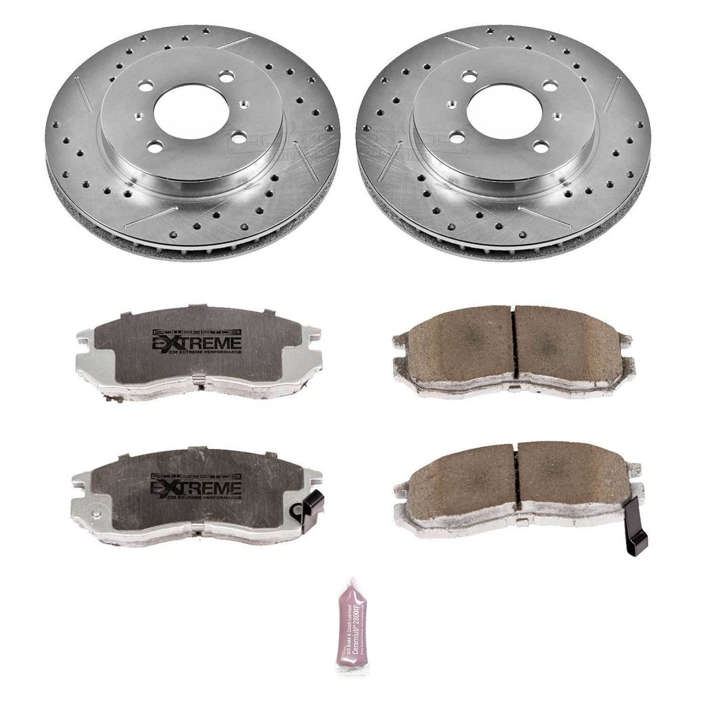 PowerStop K1214-26 - Z26 Drilled and Slotted Brake Rotors and Pads Kit
