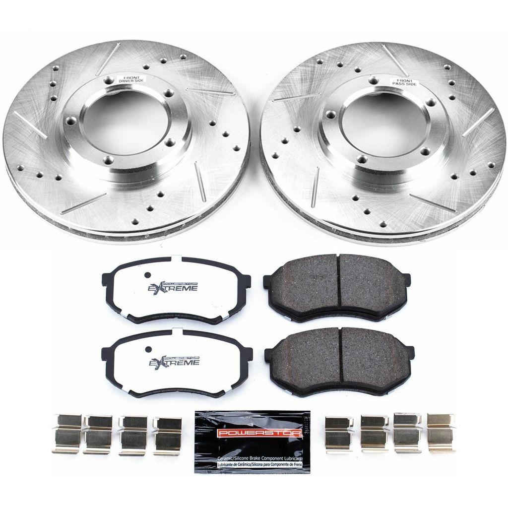 PowerStop K1232-36 - Z36 Drilled and Slotted Truck and Tow Brake Rotors and Pads Kit
