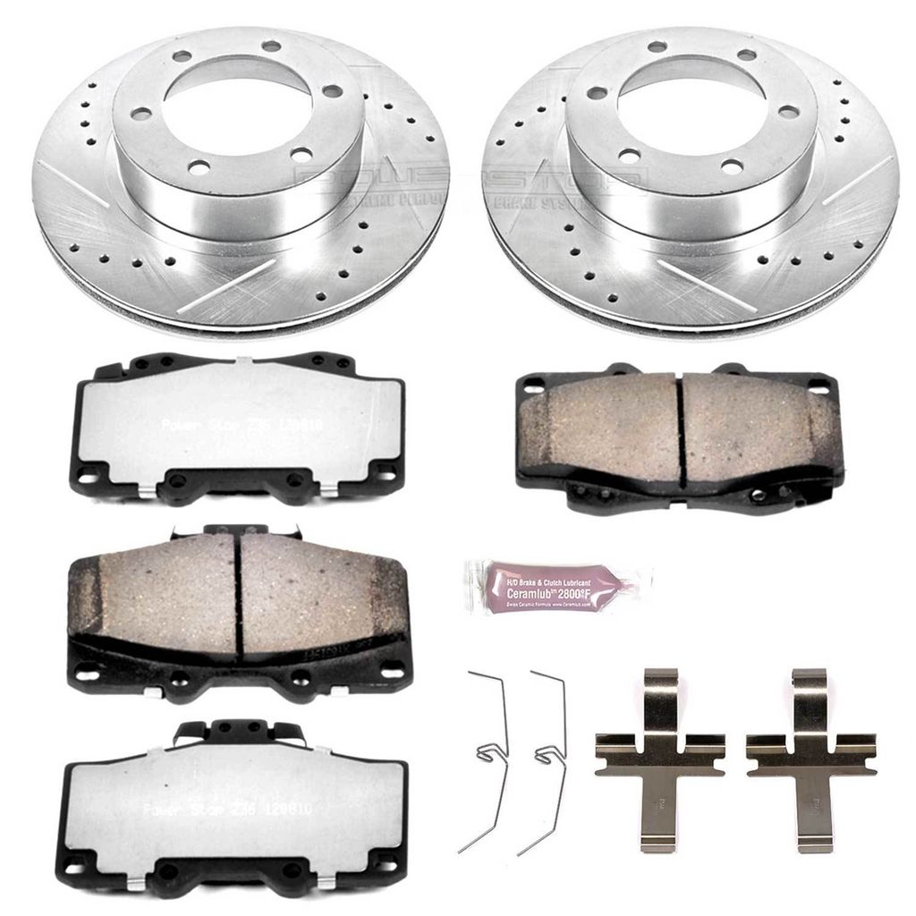PowerStop K1236-36 - Z36 Drilled and Slotted Truck and Tow Brake Rotors and Pads Kit