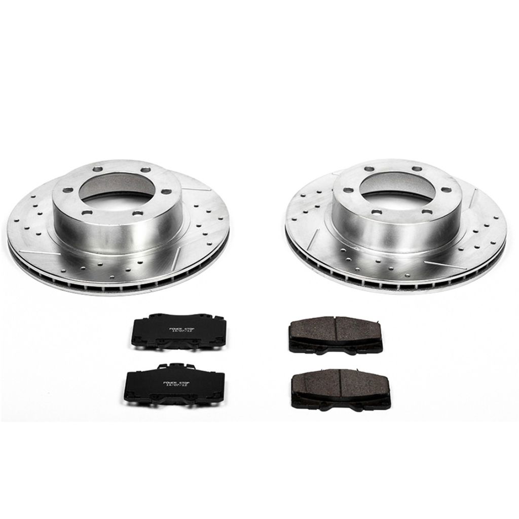 PowerStop K1236 - Z23 Drilled and Slotted Brake Rotors and Pads Kit
