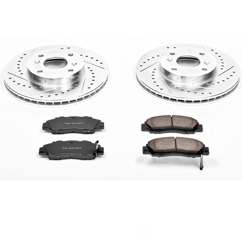 PowerStop K1237 - Z23 Drilled and Slotted Brake Rotors and Pads Kit