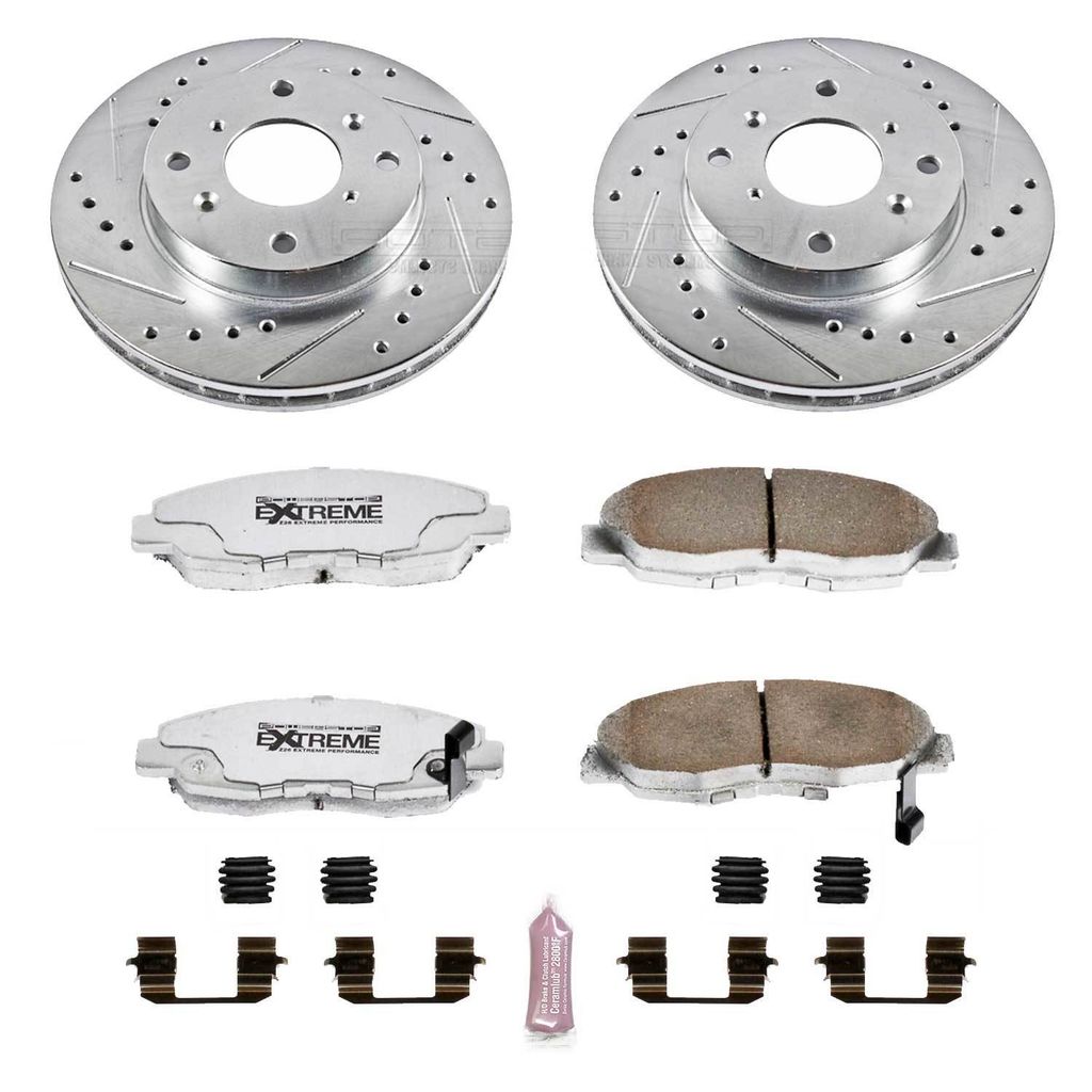 PowerStop K1239-26 - Z26 Drilled and Slotted Brake Rotors and Pads Kit