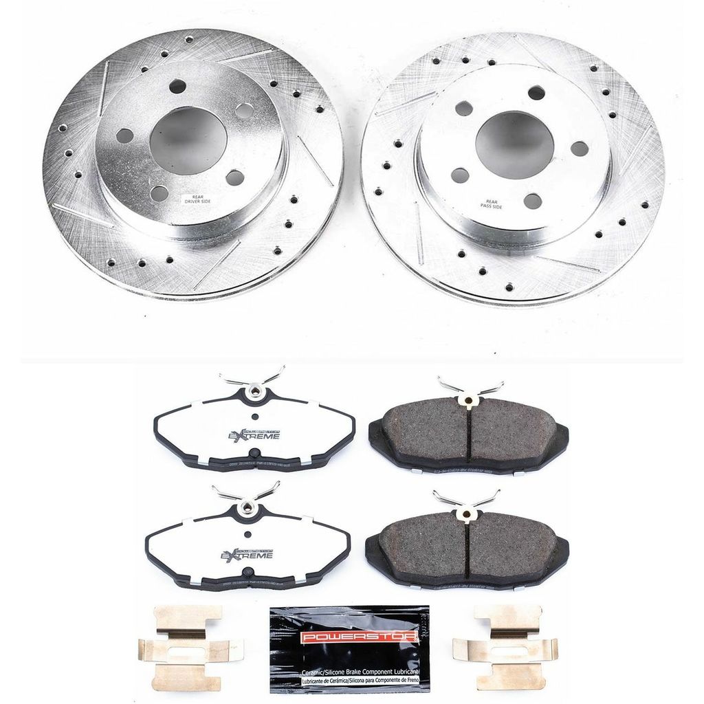 PowerStop K1297-26 - Z26 Drilled and Slotted Brake Rotors and Pads Kit