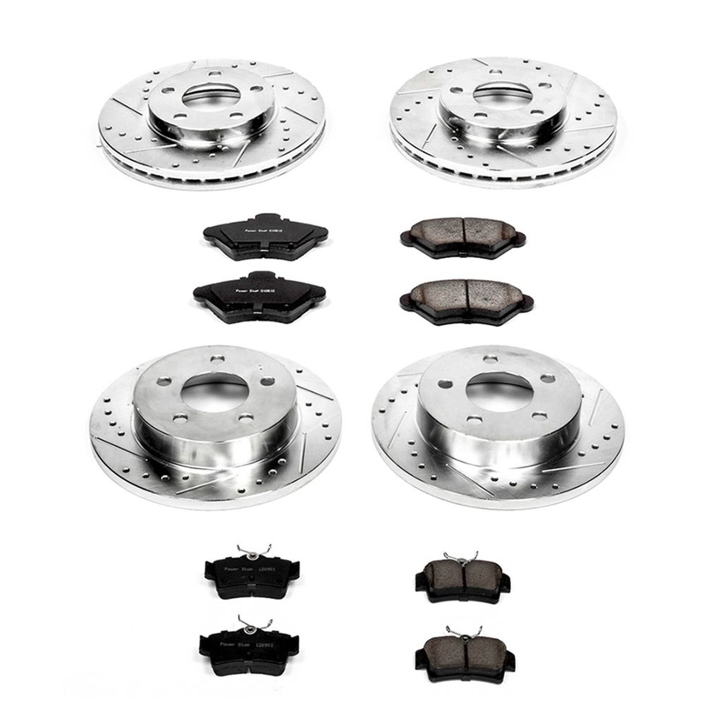 PowerStop K1300 - Z23 Drilled and Slotted Brake Rotors and Pads Kit