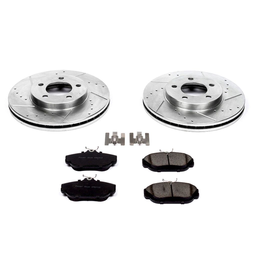 PowerStop K1327 - Z23 Drilled and Slotted Brake Rotors and Pads Kit