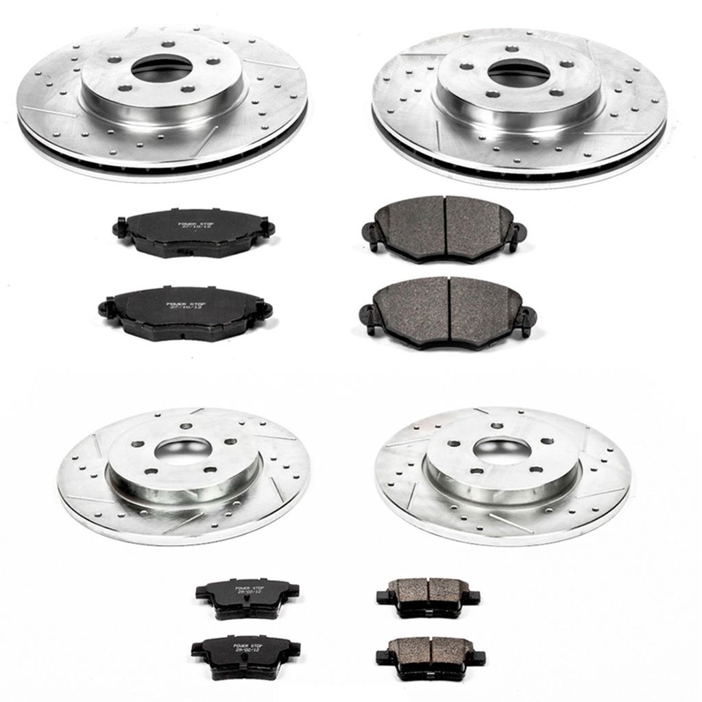 PowerStop K1374 - Z23 Drilled and Slotted Brake Rotors and Pads Kit