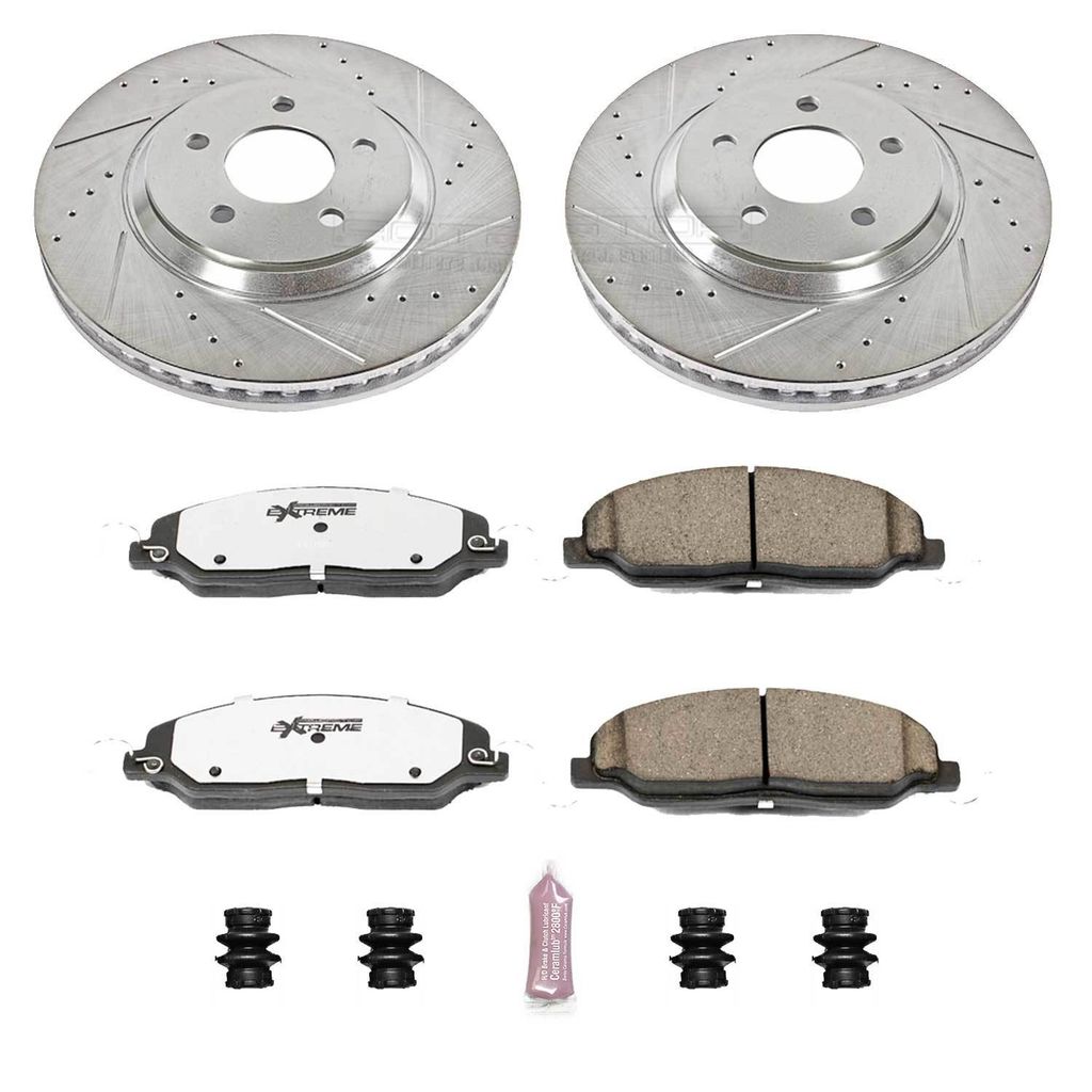 PowerStop K1380-26 - Z26 Drilled and Slotted Brake Rotors and Pads Kit