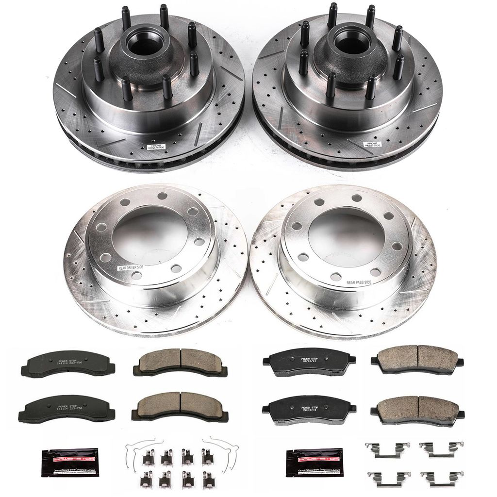 PowerStop K1393 - Z23 Drilled and Slotted Brake Rotors and Pads Kit