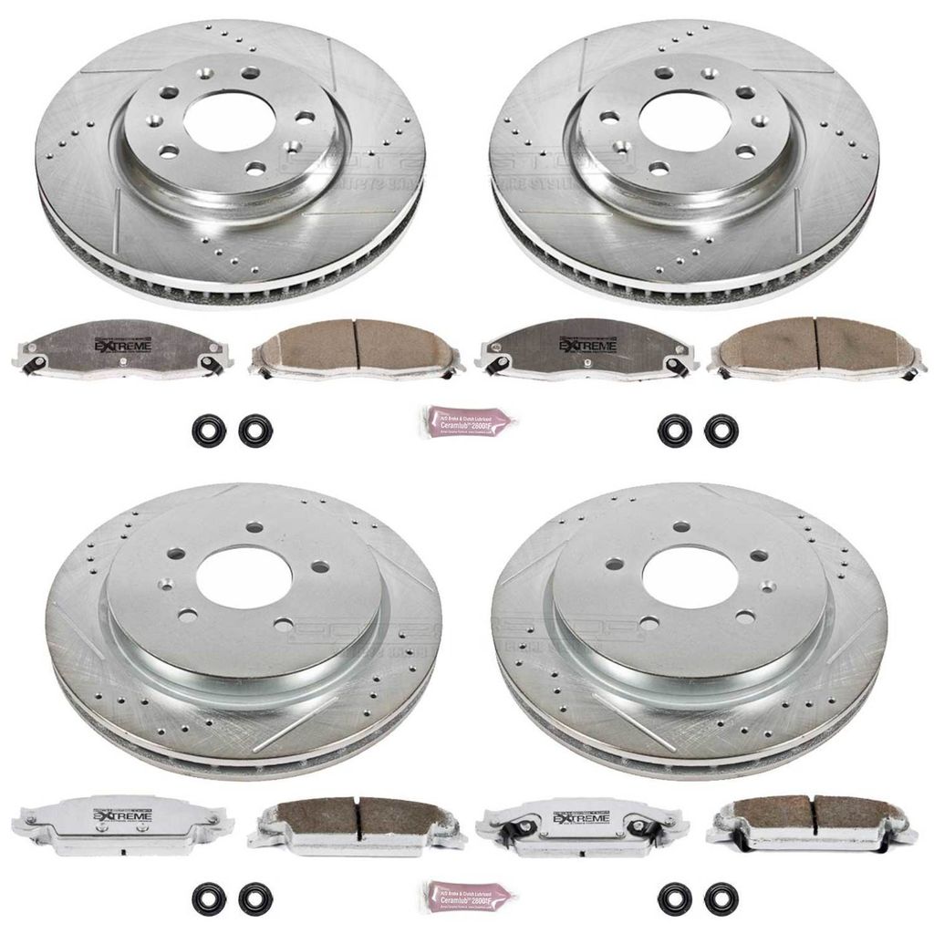 PowerStop K1424-26 - Z26 Drilled and Slotted Brake Rotors and Pads Kit