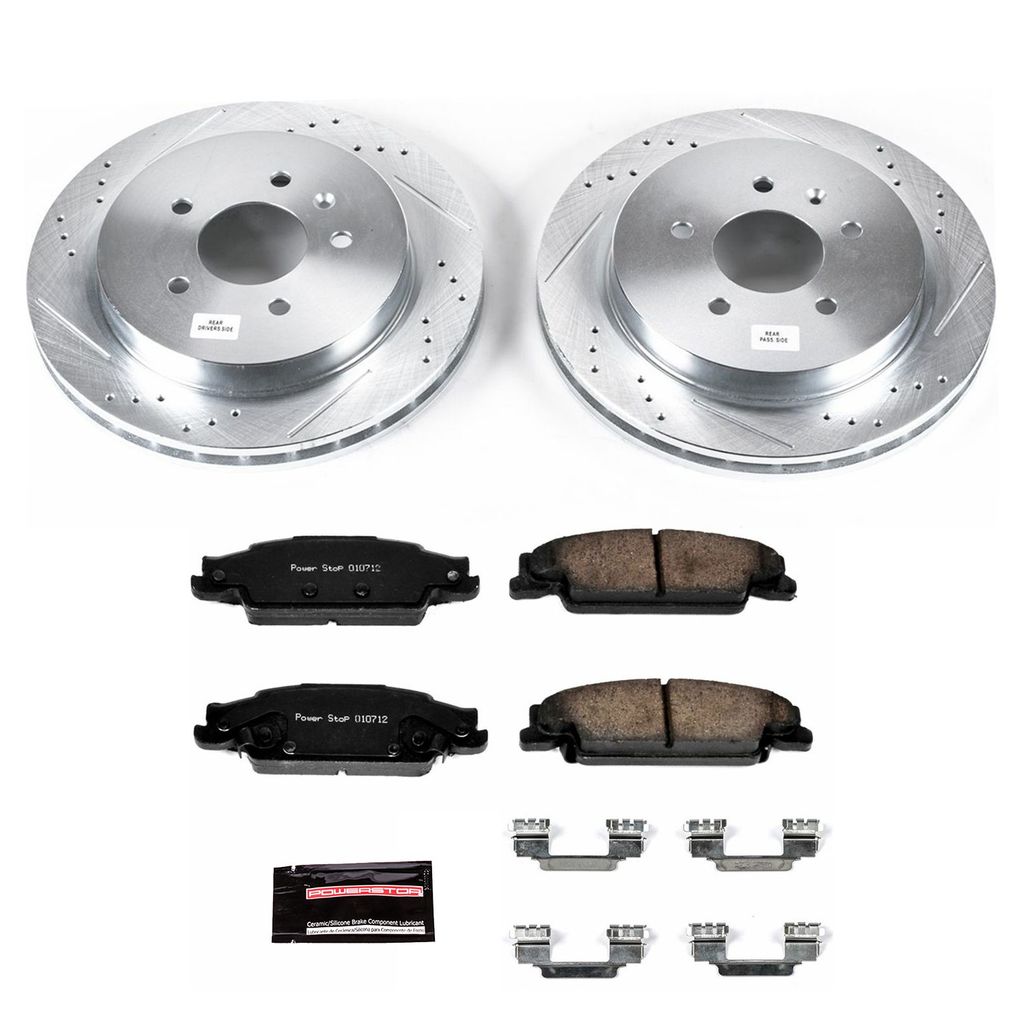 PowerStop K1425 - Z23 Drilled and Slotted Brake Rotors and Pads Kit