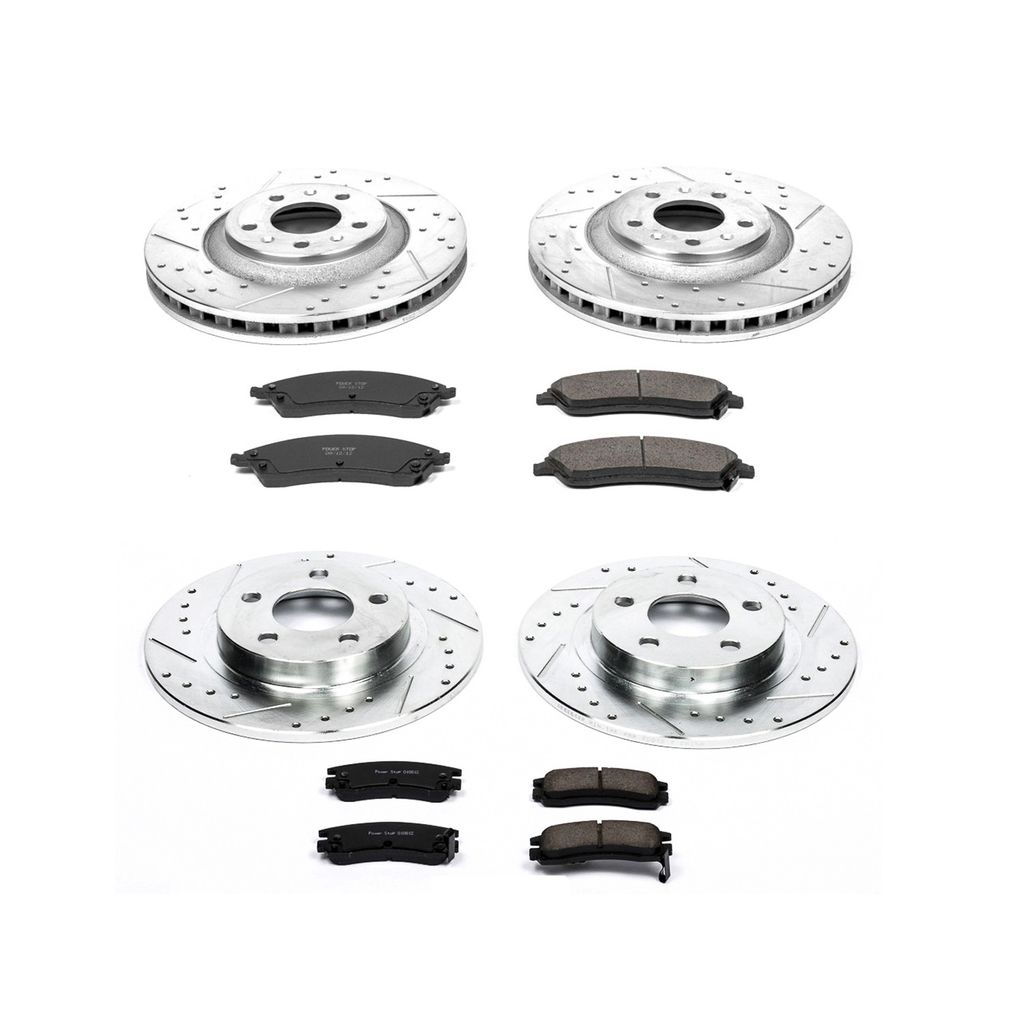 PowerStop K1431 - Z23 Drilled and Slotted Brake Rotors and Pads Kit