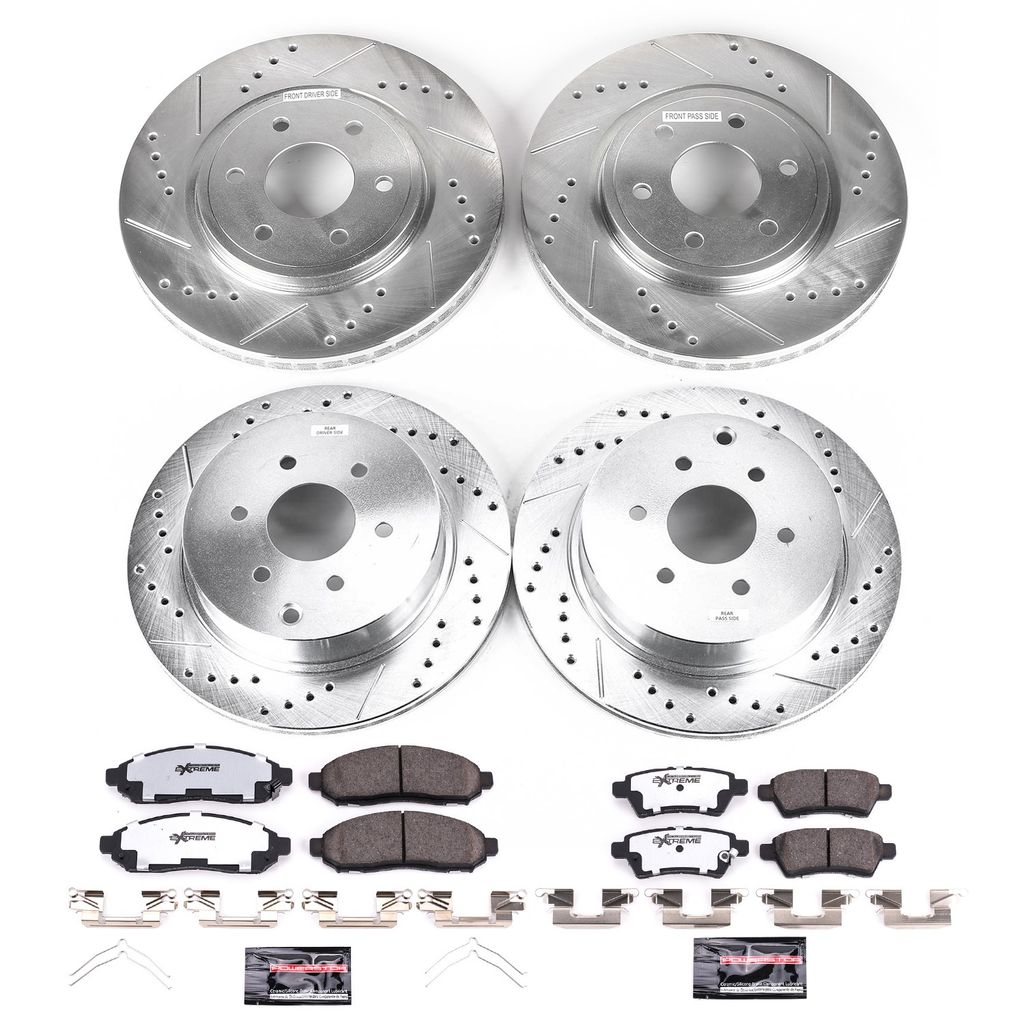 PowerStop K144-36 - Z36 Drilled and Slotted Truck and Tow Brake Rotors and Pads Kit