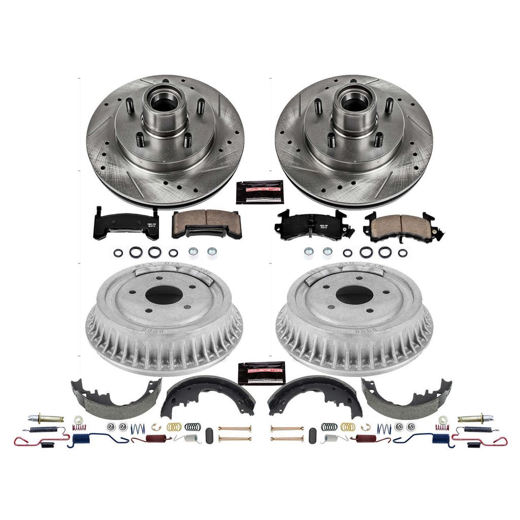 PowerStop K15026DK - Z23 Drilled and Slotted Brake Pad, Rotor, Drum, and Shoe Kit