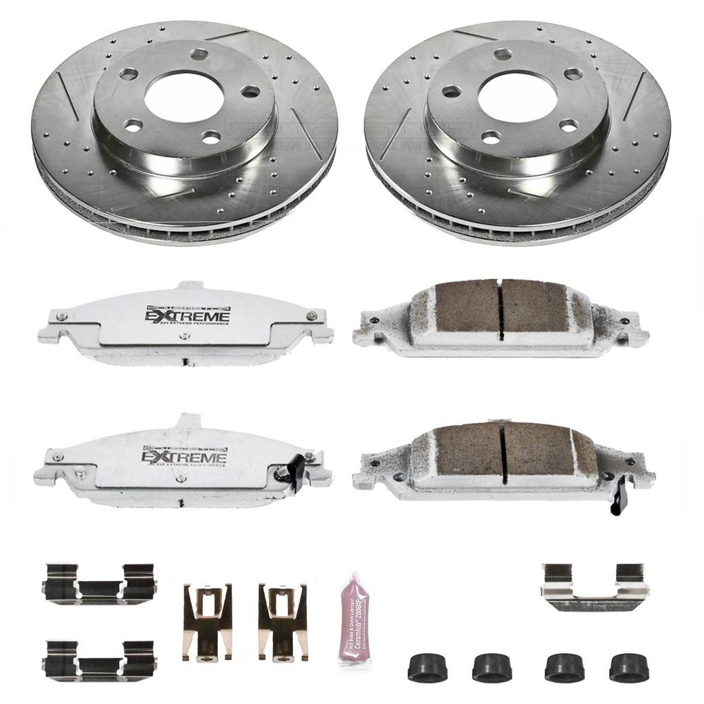 PowerStop K1551-26 - Z26 Drilled and Slotted Brake Rotors and Pads Kit
