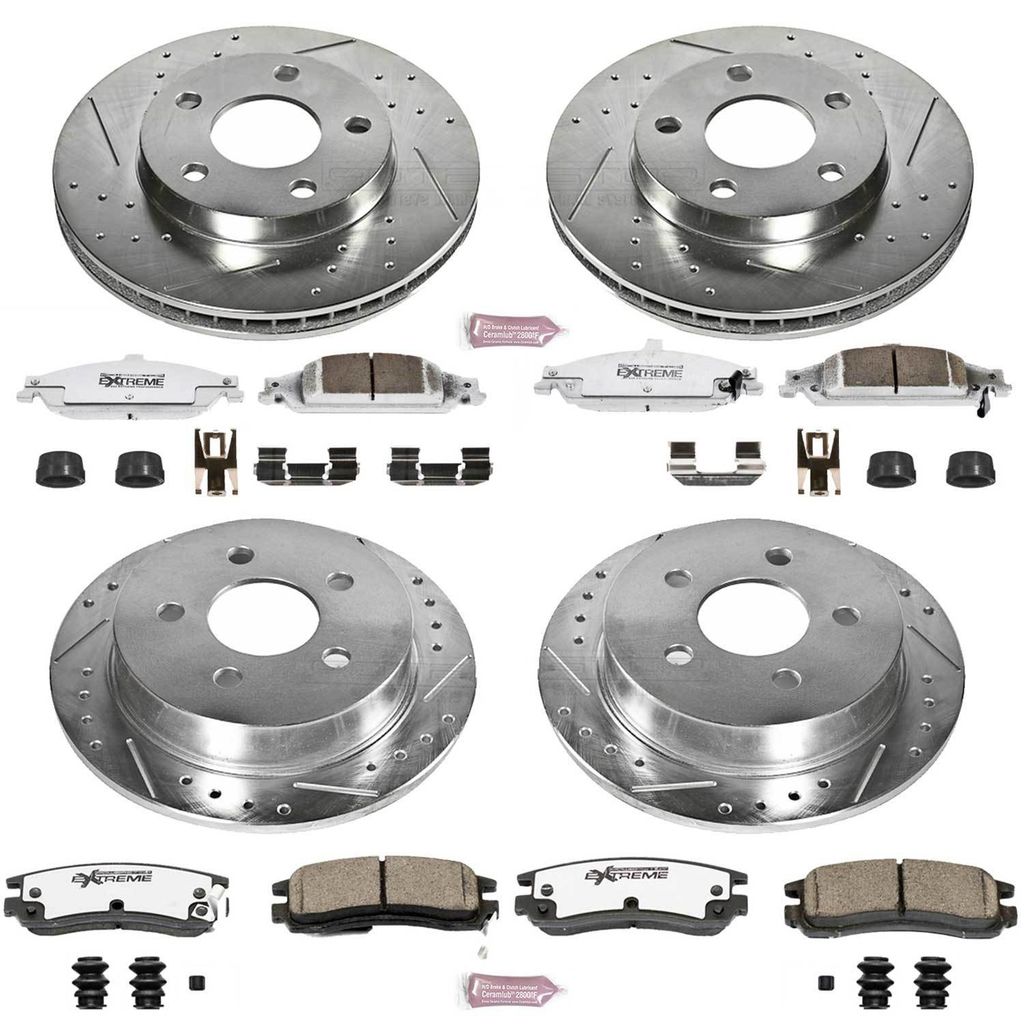 PowerStop K1552-26 - Z26 Drilled and Slotted Brake Rotors and Pads Kit