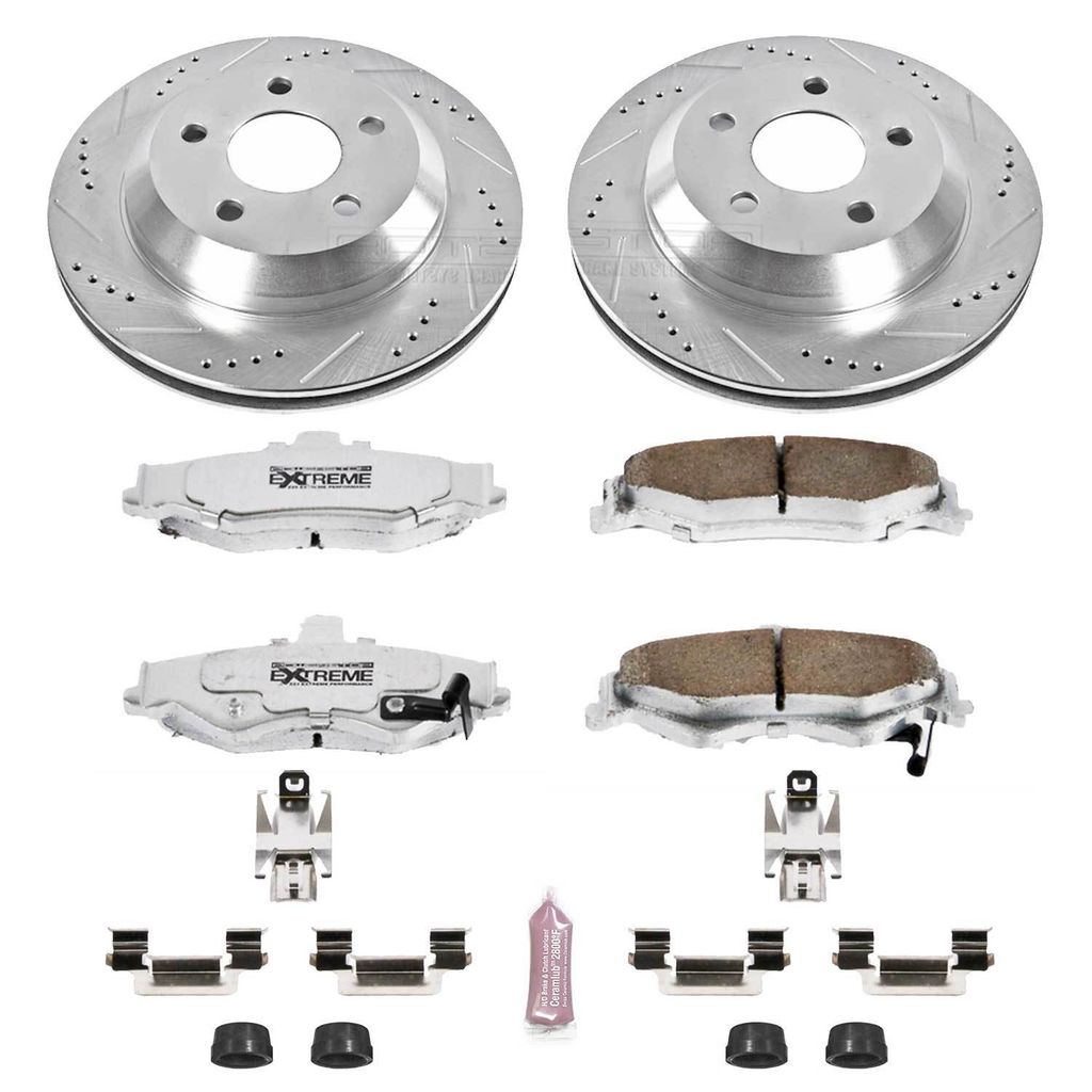 PowerStop K1568-26 - Z26 Drilled and Slotted Brake Rotors and Pads Kit