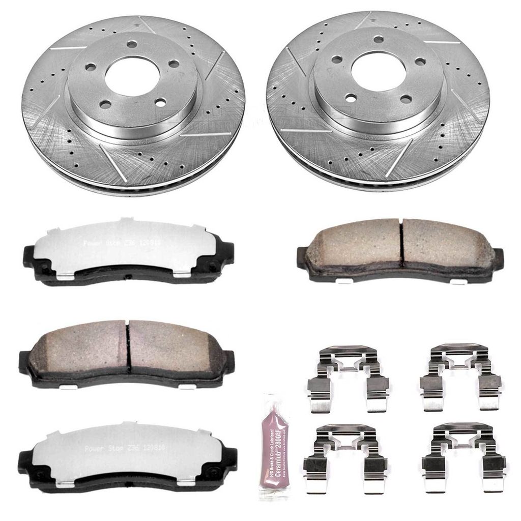 PowerStop K1576-36 - Z36 Drilled and Slotted Truck and Tow Brake Rotors and Pads Kit