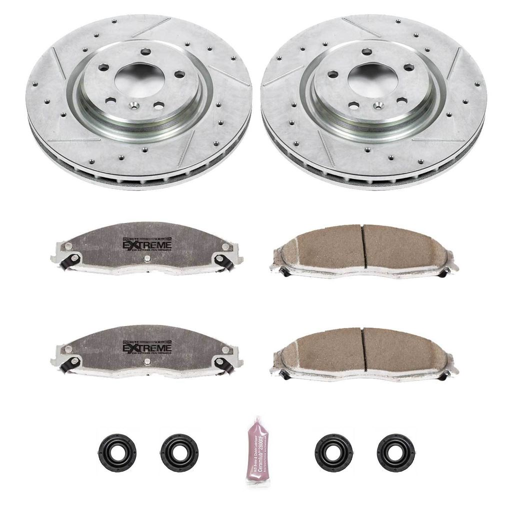 PowerStop K1597-26 - Z26 Drilled and Slotted Brake Rotors and Pads Kit
