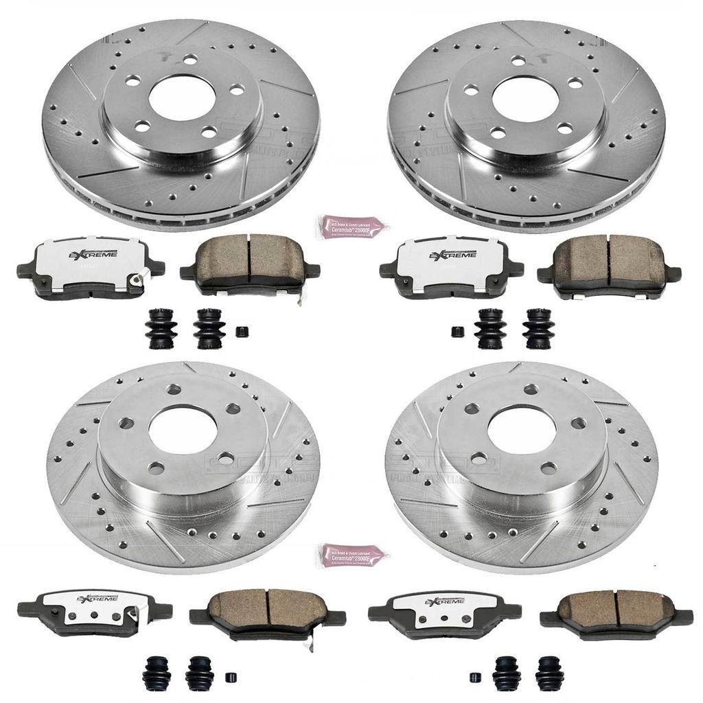 PowerStop K1618-26 - Z26 Drilled and Slotted Brake Rotors and Pads Kit