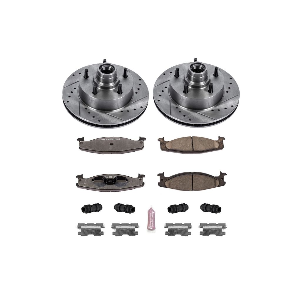 PowerStop K1831-36 - Z36 Drilled and Slotted Truck and Tow Brake Rotors and Pads Kit