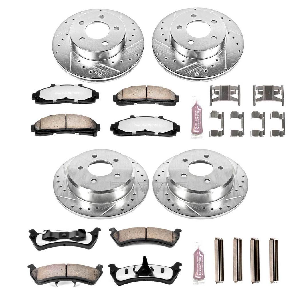 PowerStop K1861-36 - Z36 Drilled and Slotted Truck and Tow Brake Rotors and Pads Kit