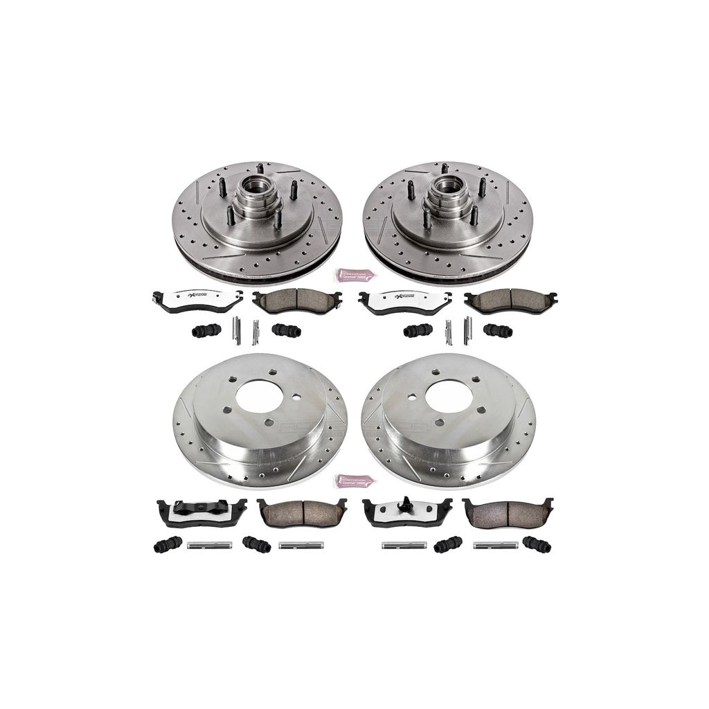 PowerStop K1881-36 - Z36 Drilled and Slotted Truck and Tow Brake Rotors and Pads Kit