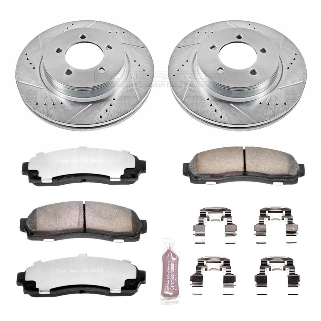 PowerStop K1931-36 - Z36 Drilled and Slotted Truck and Tow Brake Rotors and Pads Kit