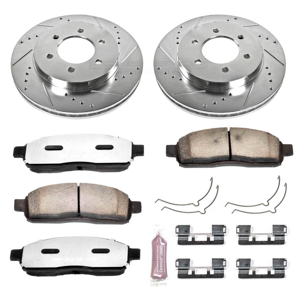 PowerStop K1943-36 - Z36 Drilled and Slotted Truck and Tow Brake Rotors and Pads Kit