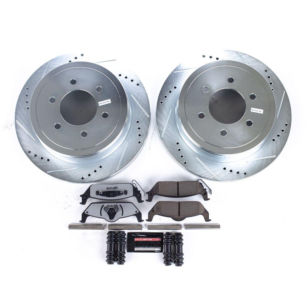 PowerStop K1950-36 - Z36 Drilled and Slotted Truck and Tow Brake Rotors and Pads Kit