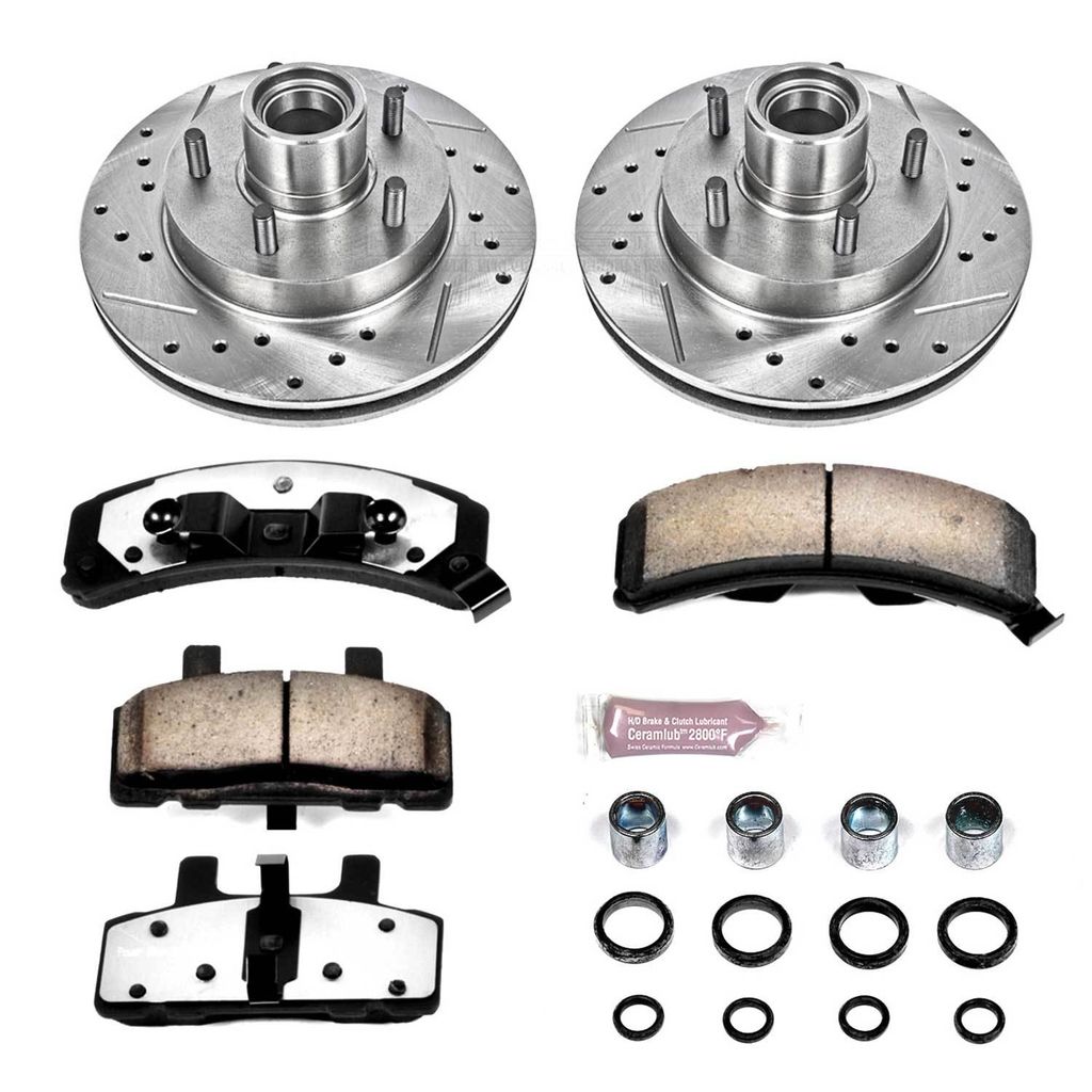 PowerStop K1985-36 - Z36 Drilled and Slotted Truck and Tow Brake Rotors and Pads Kit