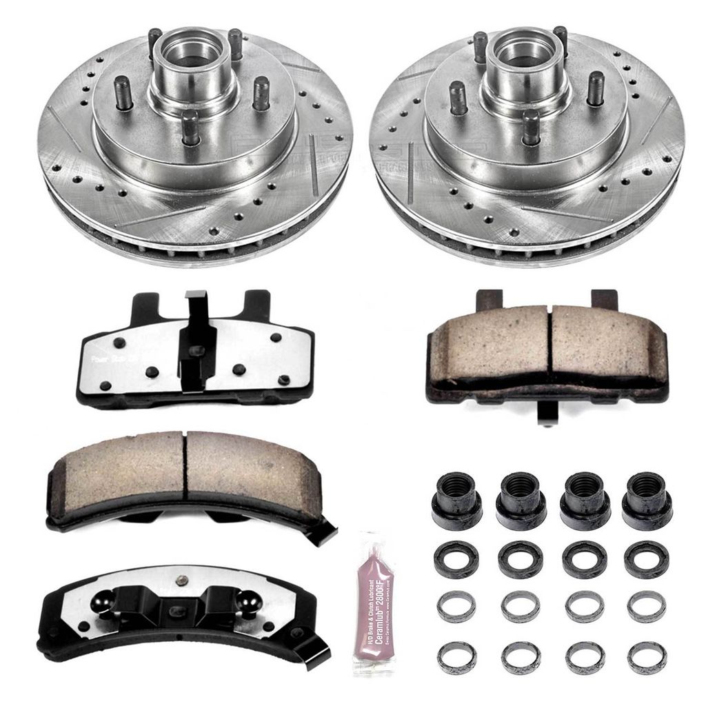 PowerStop K1990-36 - Z36 Drilled and Slotted Truck and Tow Brake Rotors and Pads Kit