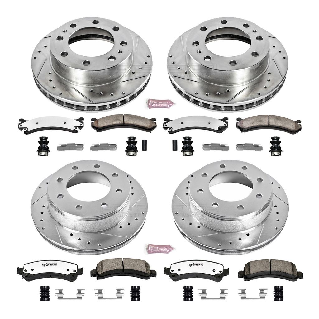 PowerStop K2025-36 - Z36 Drilled and Slotted Truck and Tow Brake Rotors and Pads Kit