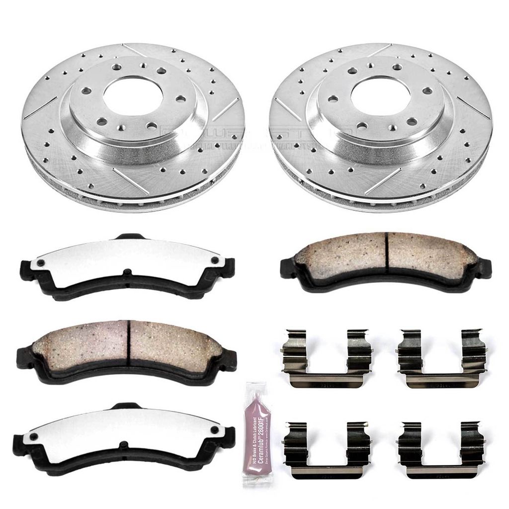 PowerStop K2057-36 - Z36 Drilled and Slotted Truck and Tow Brake Rotors and Pads Kit