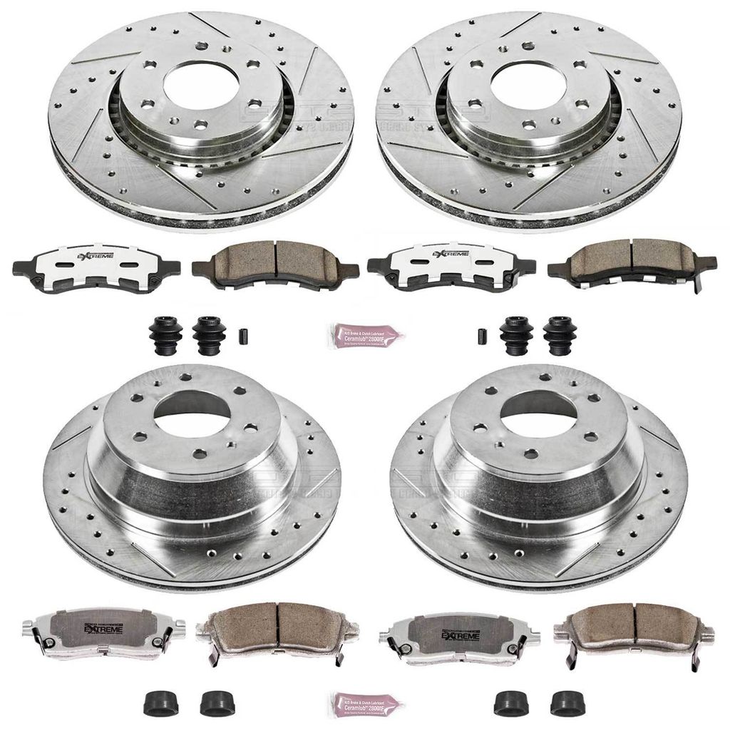 PowerStop K2060-26 - Z26 Drilled and Slotted Brake Rotors and Pads Kit
