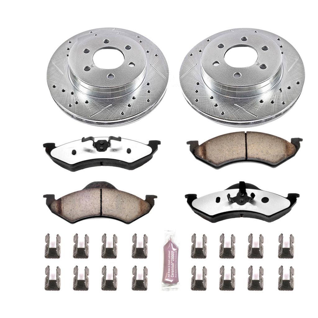 PowerStop K2139-36 - Z36 Drilled and Slotted Truck and Tow Brake Rotors and Pads Kit