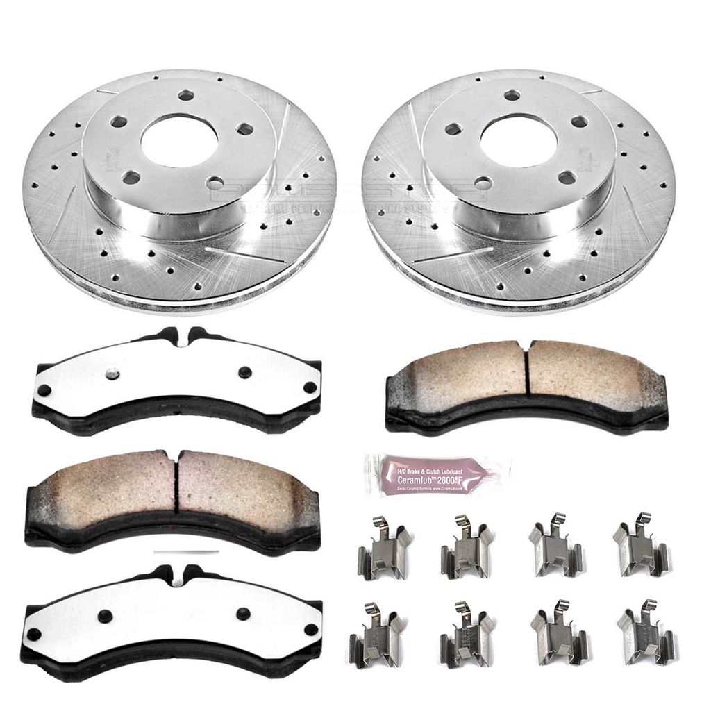 PowerStop K2149-36 - Z36 Drilled and Slotted Truck and Tow Brake Rotors and Pads Kit