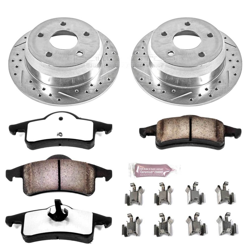 PowerStop K2151-36 - Z36 Drilled and Slotted Truck and Tow Brake Rotors and Pads Kit