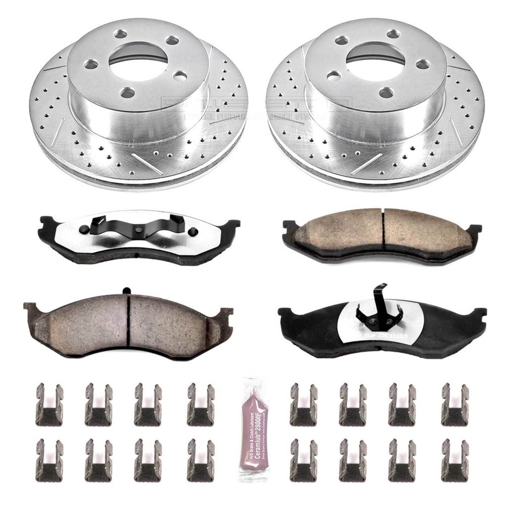 PowerStop K2152-36 - Z36 Drilled and Slotted Truck and Tow Brake Rotors and Pads Kit