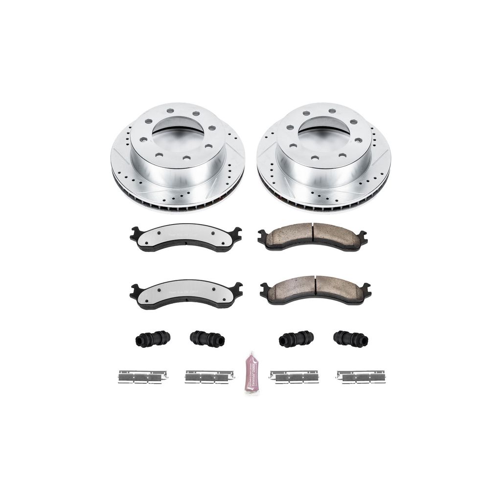 PowerStop K2156-36 - Z36 Drilled and Slotted Truck and Tow Brake Rotors and Pads Kit
