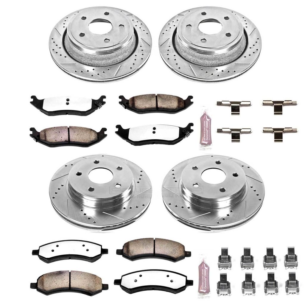 PowerStop K2164-36 - Z36 Drilled and Slotted Truck and Tow Brake Rotors and Pads Kit