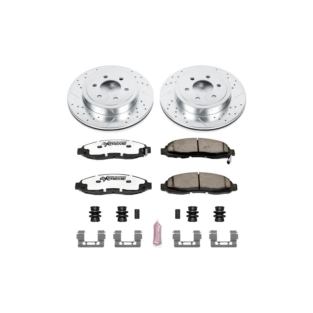 PowerStop K2187-36 - Z36 Drilled and Slotted Truck and Tow Brake Rotors and Pads Kit