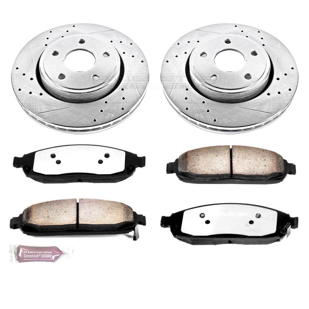 PowerStop K2219-36 - Z36 Drilled and Slotted Truck and Tow Brake Rotors and Pads Kit