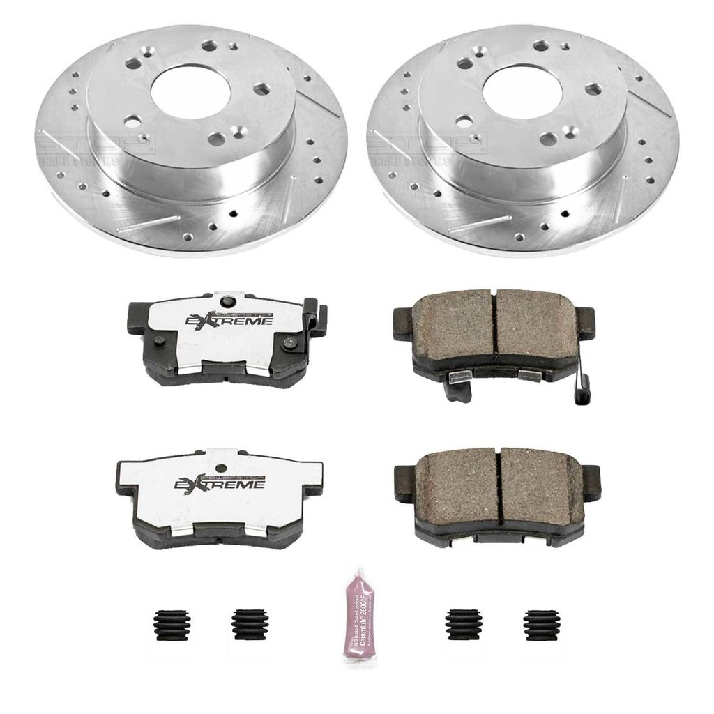 PowerStop K2270-26 - Z26 Drilled and Slotted Brake Rotors and Pads Kit