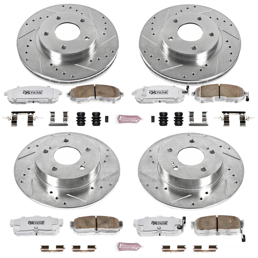 PowerStop K2281-26 - Z26 Drilled and Slotted Brake Rotors and Pads Kit