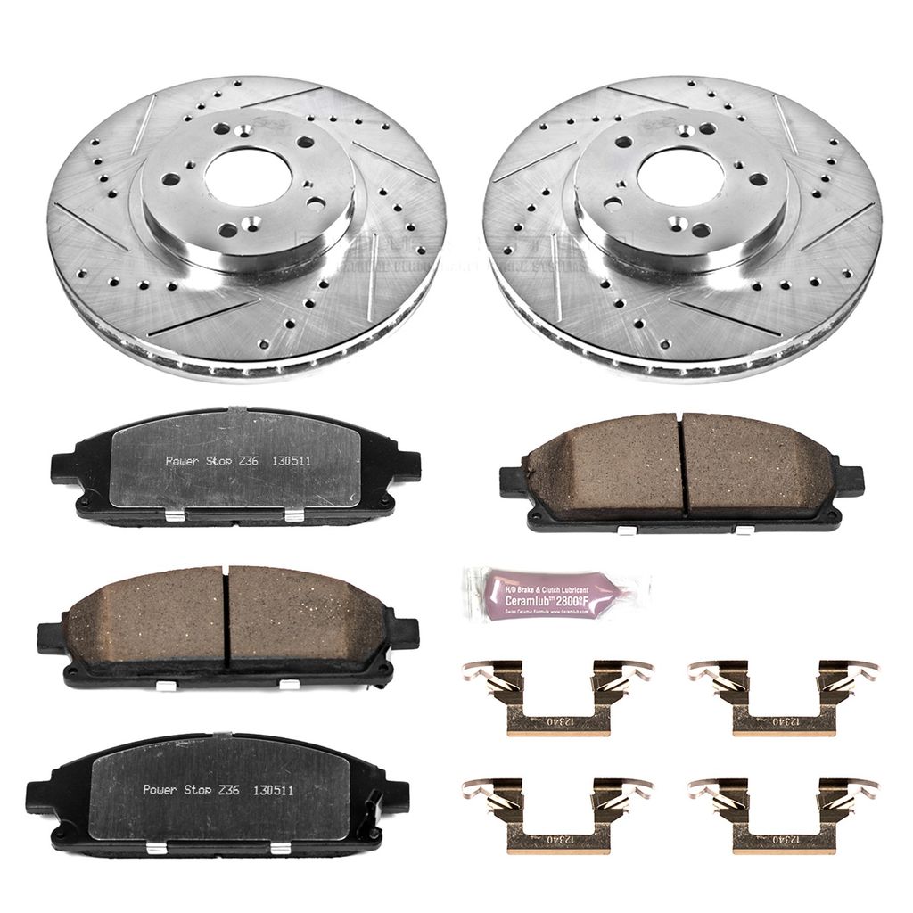 PowerStop K2290-36 - Z36 Drilled and Slotted Truck and Tow Brake Rotors and Pads Kit