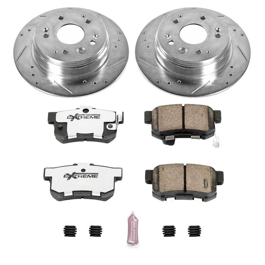 PowerStop K2308-26 - Z26 Drilled and Slotted Brake Rotors and Pads Kit
